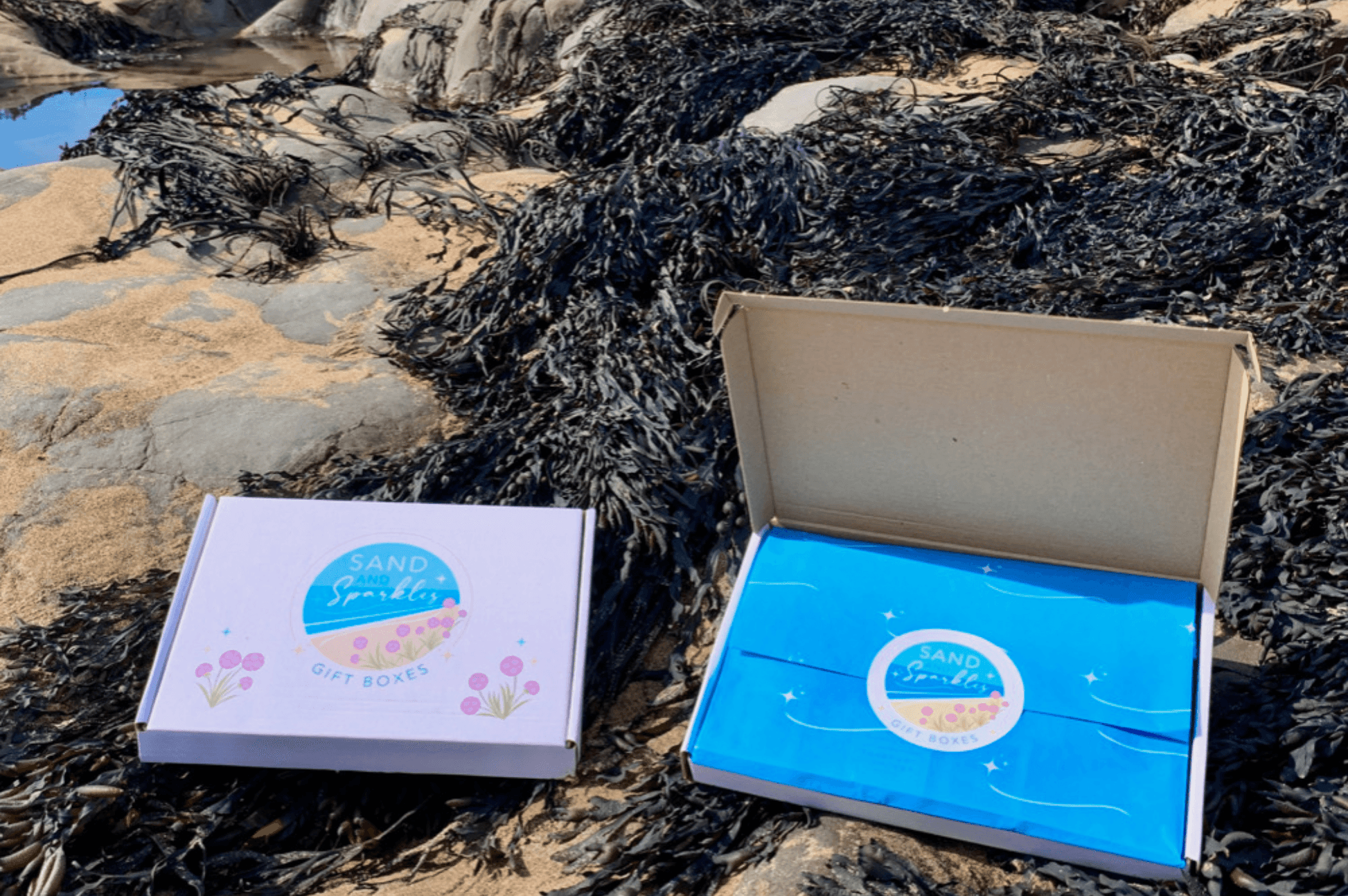 Sand and Sparkle Letterbox Gift Boxes - coastal-inspired